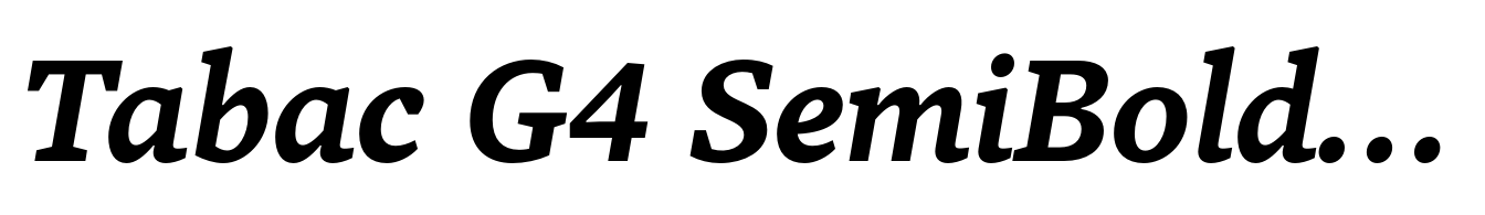 Tabac G4 SemiBold Italic